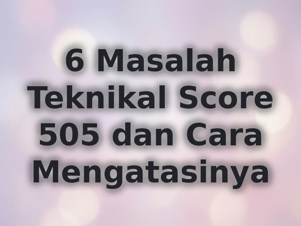 Penyelesaian ralat teknikal